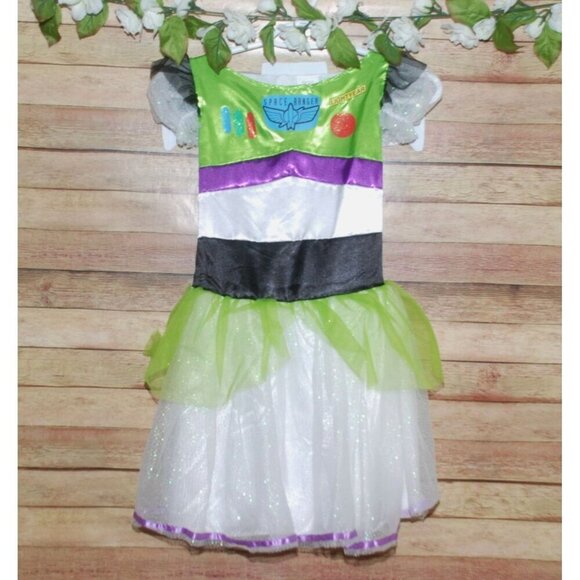 Disney's Toy Story Girls Buzz Tutu Lightyear Halloween Costume Size M 7-8 - Picture 2 of 12